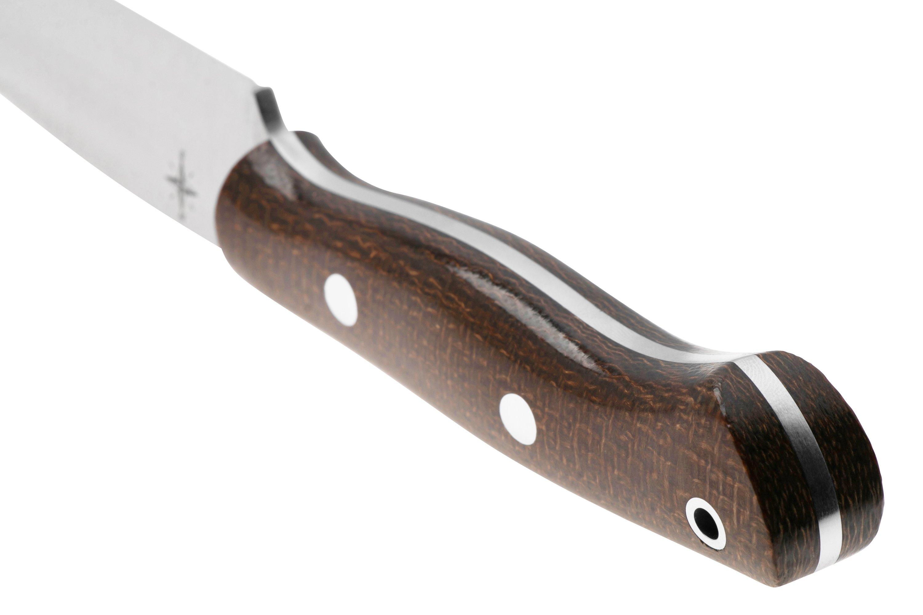 Bark River Mini Aurora CPM 3V, Tan Burlap Micarta, bushcraft knife 