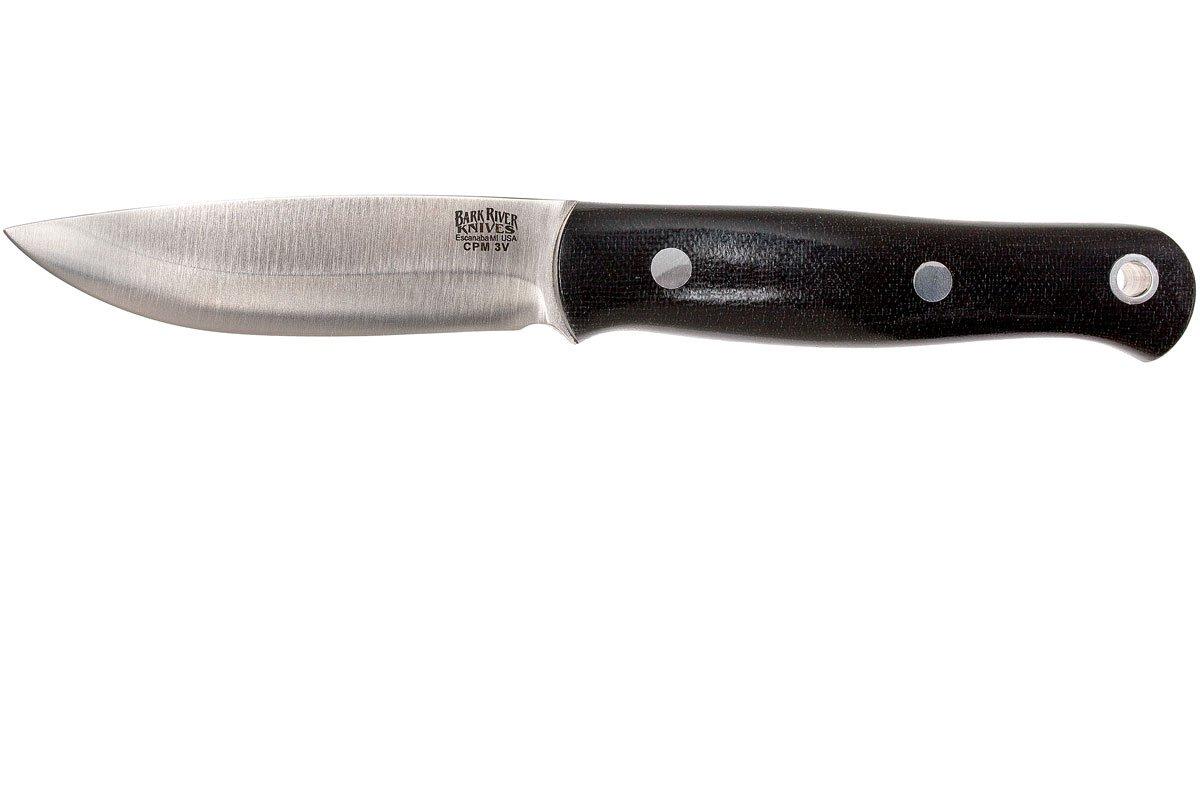 Bark River Ultra-Lite Bushcrafter CPM 3V, Black Canvas Micarta  