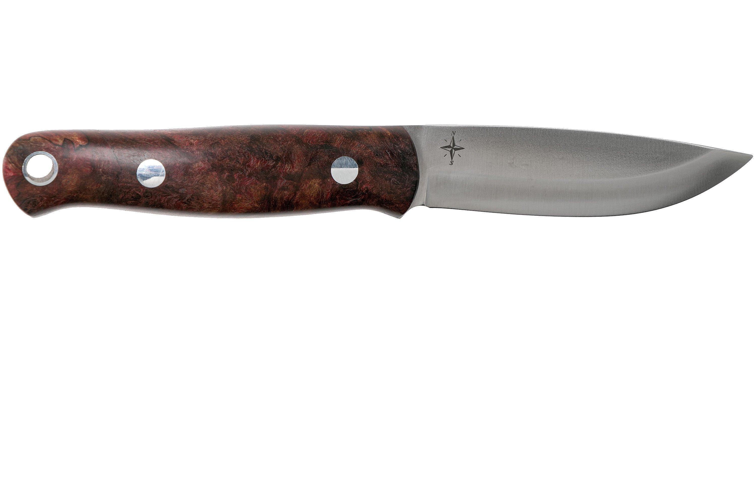 Bark River Bushcrafter LT CPM 3V, Hellfire Maple Burl 