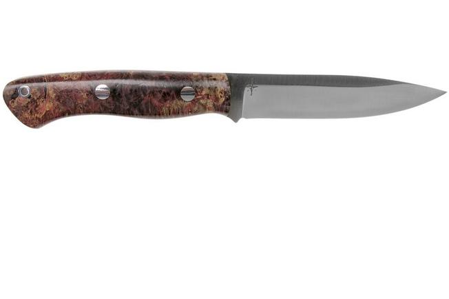 Bark River Aurora CPM 3V, Purple Gold Elder Burl bushcraft knife