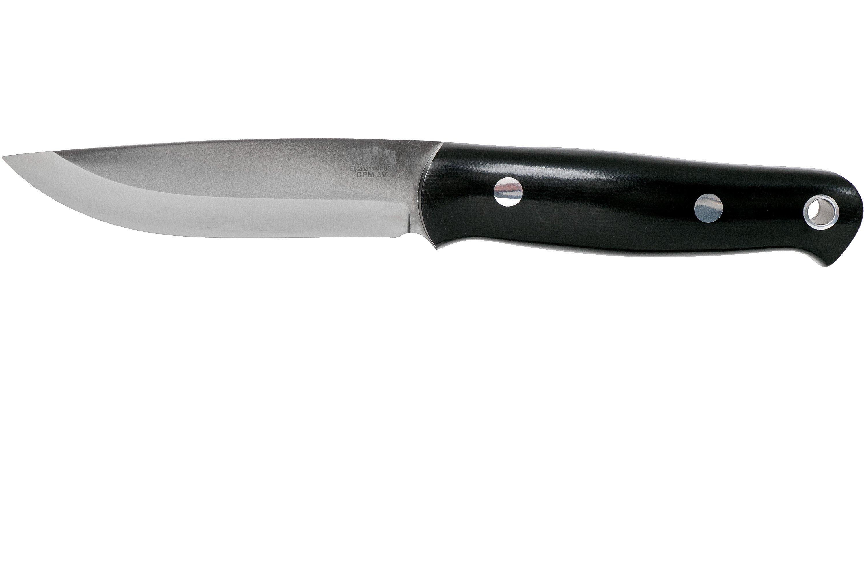 Bark River Bushcrafter II CPM 3V, Black Canvas Micarta | Advantageously ...