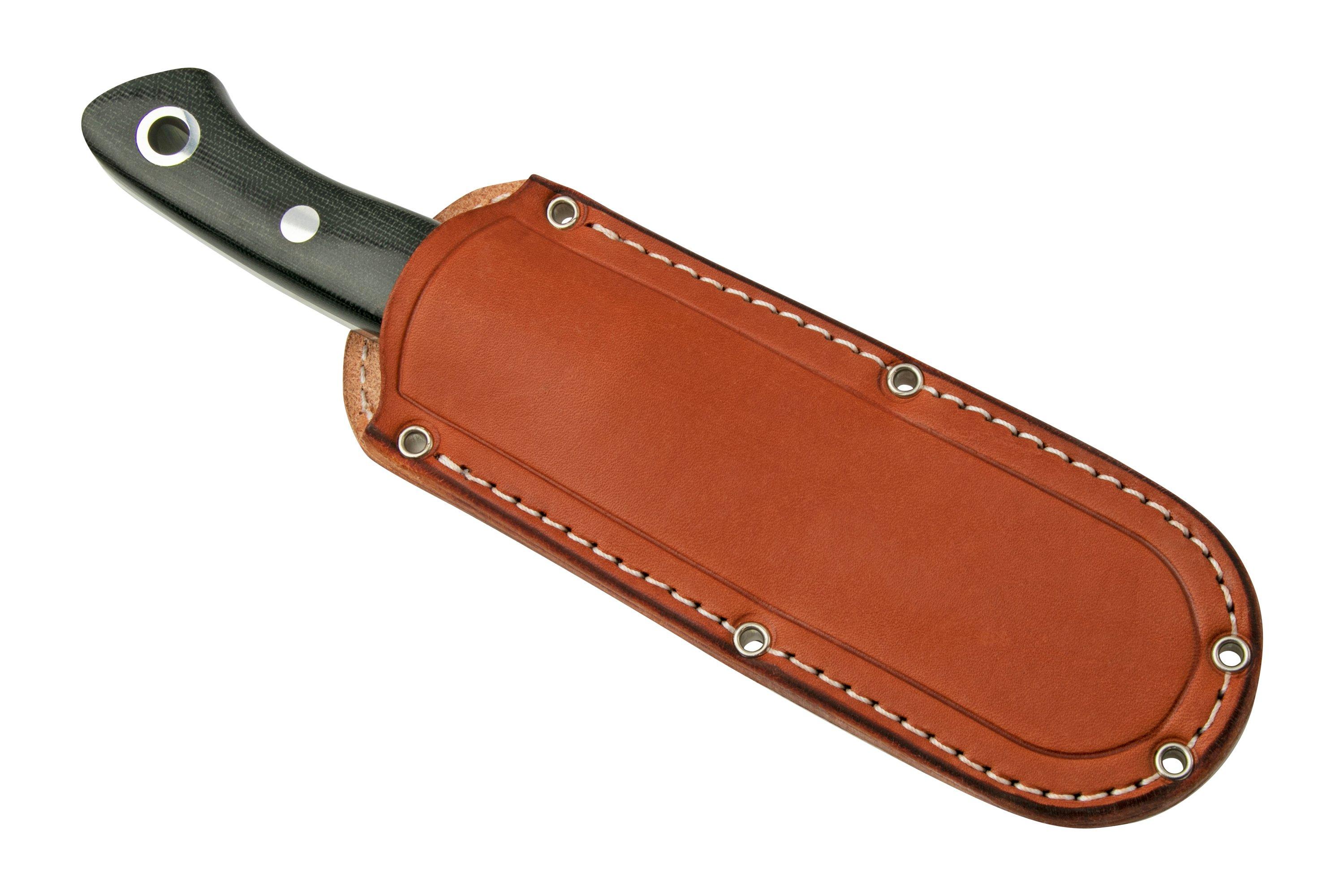 Bark River Aurora Scandi CPM 3V Black Canvas Micarta, fixed knife