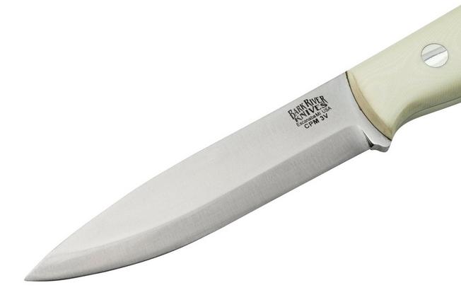 Bark River Aurora Scandi CPM 3V White G10, fixed knife 