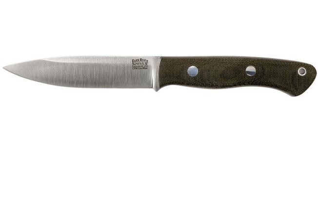 Bark River Aurora CPM Cru-Wear, Green Canvas Micarta, bushraft