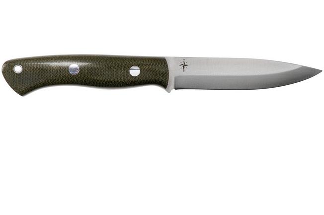 Bark River Aurora Scandi Cru-Wear Green Canvas Micarta