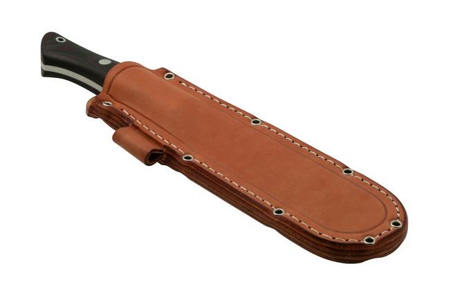 Mora Garberg Black Carbon bushcraft knife, leather sheath