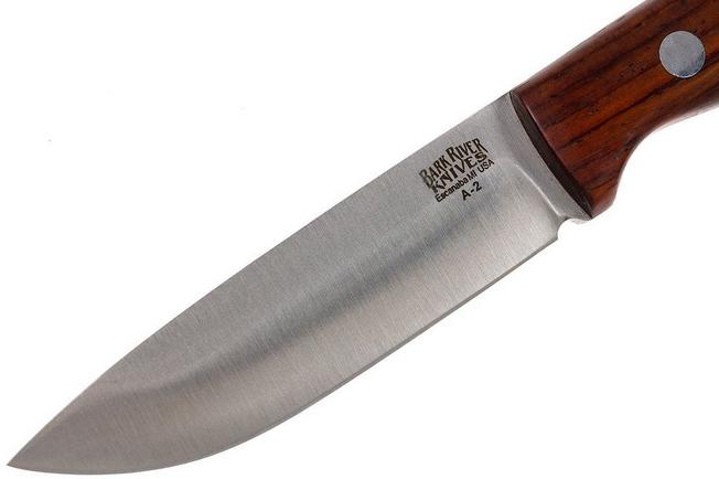 Image for Bark River Bravo EDC A2 rampless Hunter Version, Cocobolo, brown sheath