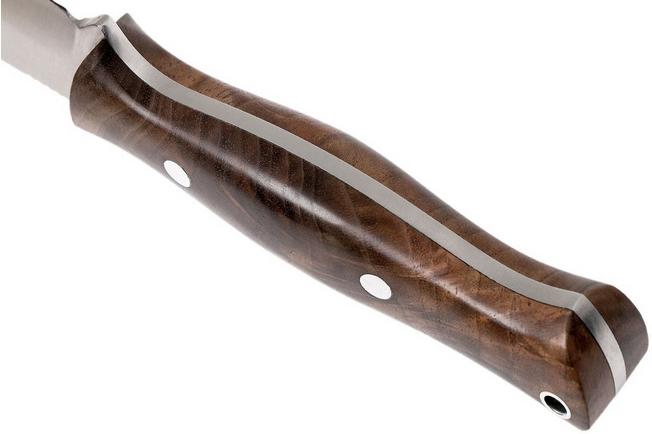 Bark River Gunny Scandi CPM 3V, American Walnut, brown sheath