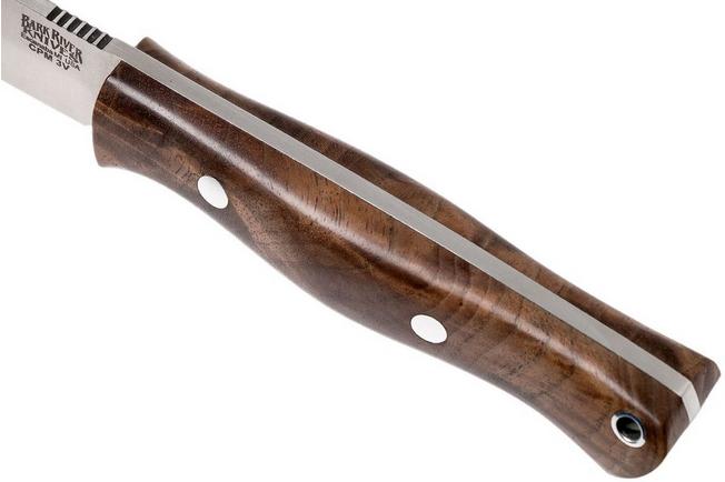 Bark River Gunny Scandi CPM 3V, American Walnut, brown sheath 