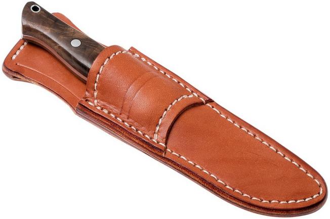 Bark River Gunny Scandi CPM 3V, American Walnut, brown sheath