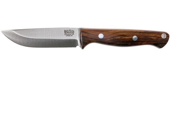 Bark River Gunny Scandi CPM 3V, Desert Ironwood, brown sheath