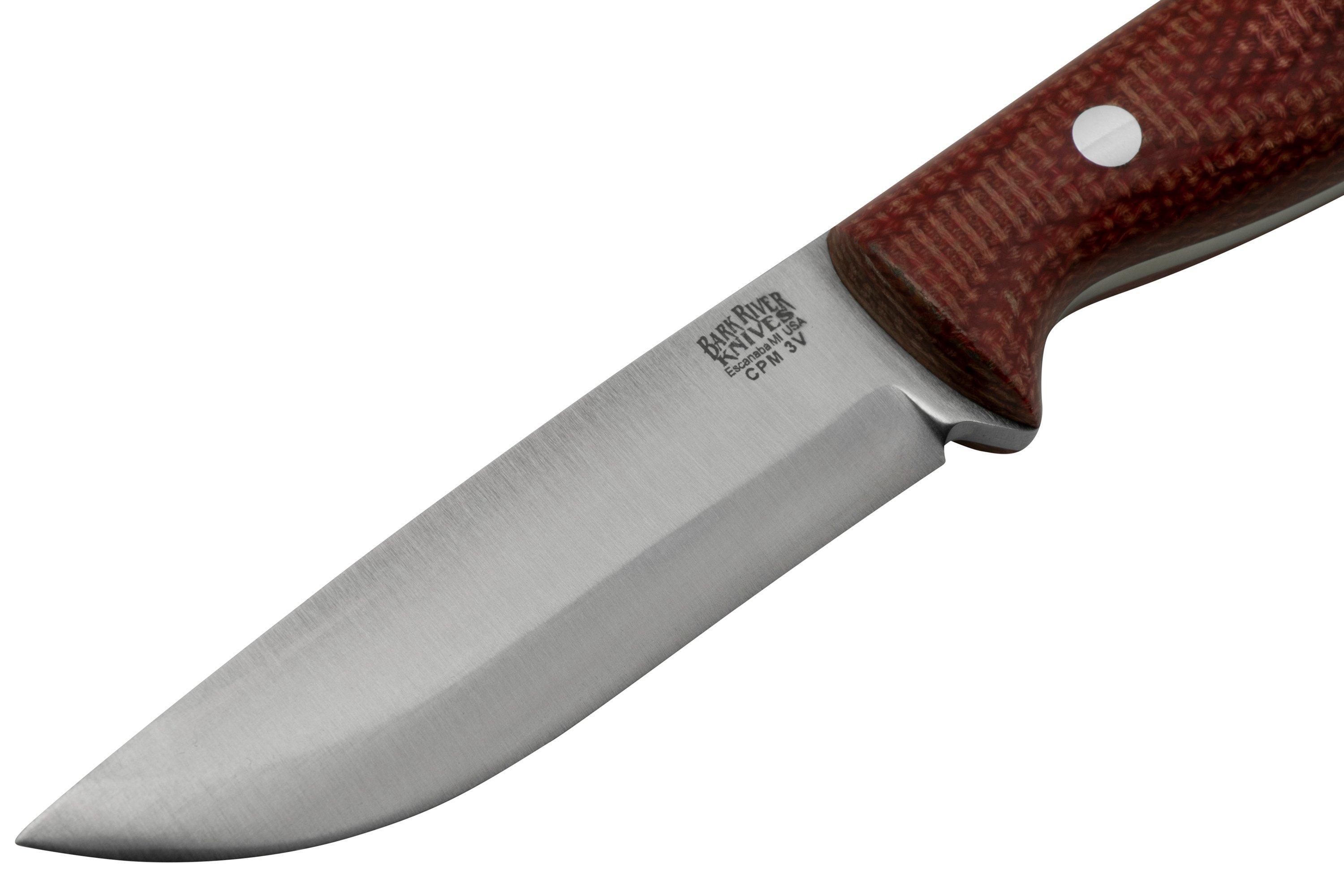 Bark River Gunny Scandi CPM 3V Firedog Canvas Micarta, bushcraft