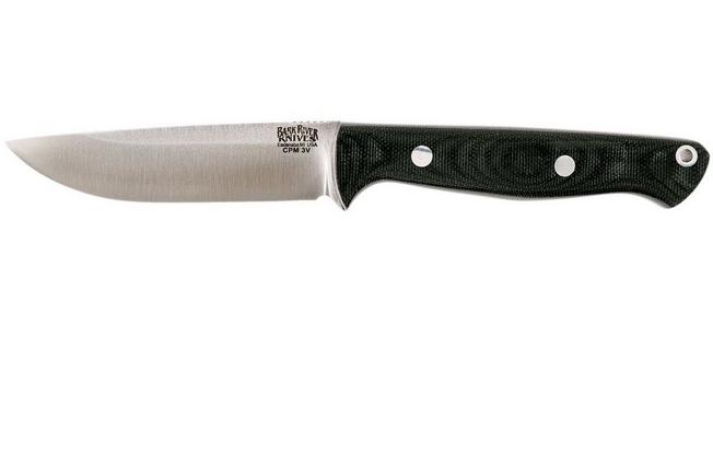 Bark River Gunny Hunter CPM 3V, Black Canvas Micarta, Jimped