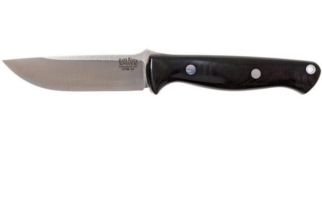 Bark River Gunny CPM 3V, Black Canvas Micarta | Advantageously 