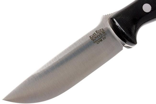 Bark River Gunny CPM 3V, Black Canvas Micarta | Advantageously