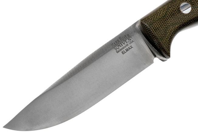 Bark River Gunny Hunter LT Elmax Green Canvas Micarta bushcraft 