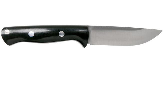 Bark River Bravo 1 A2, Black Canvas Micarta Rampless outdoor knife