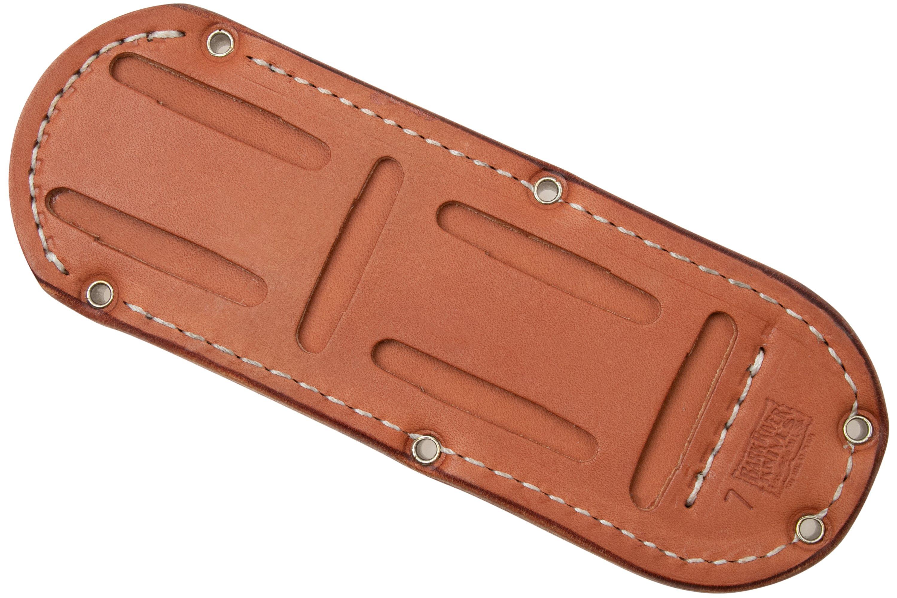Bark River Bravo 1 A2 Rampless, Green Canvas Micarta, brown sheath