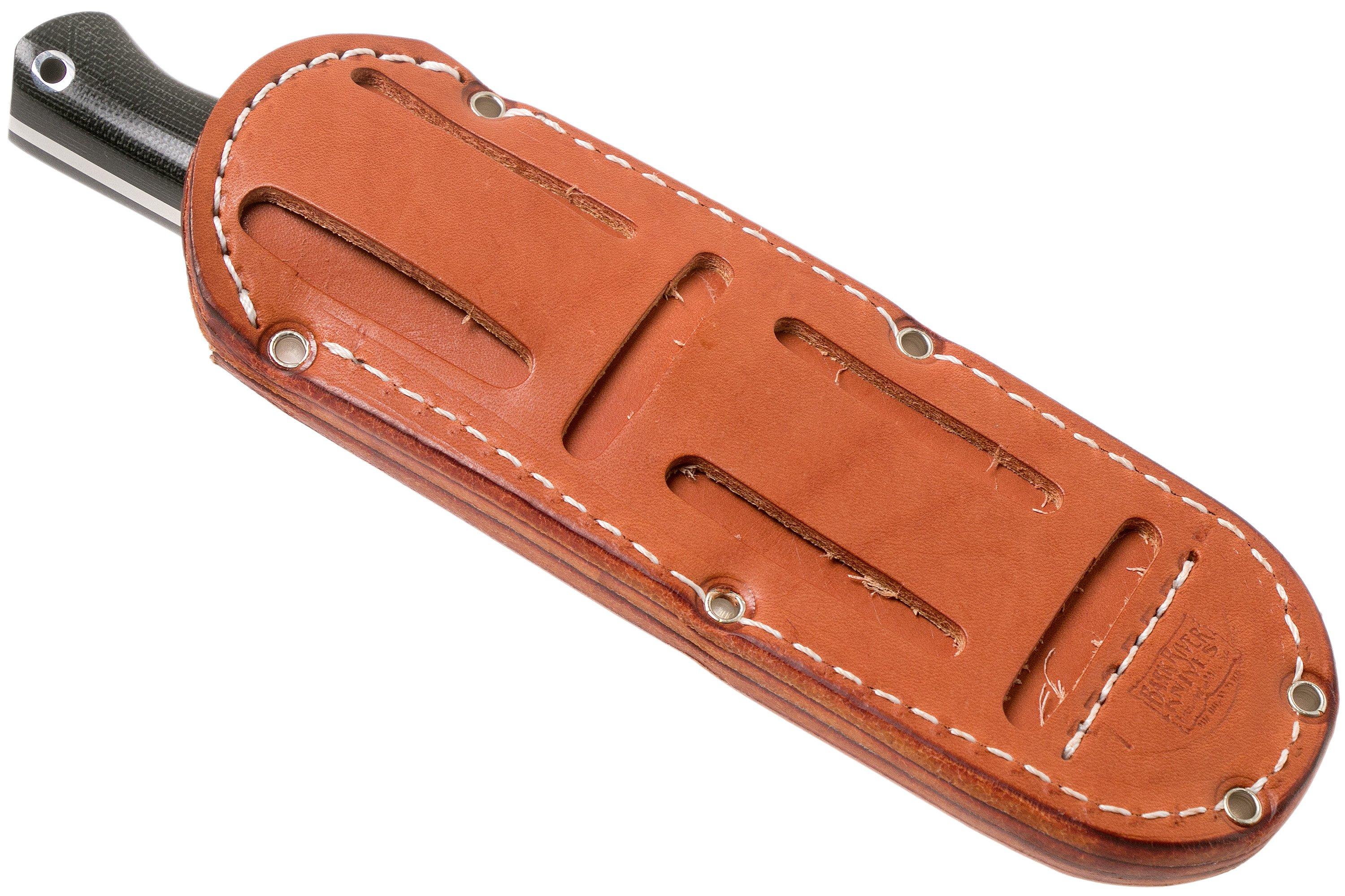 Bark River Gunny A2, Black Canvas Micarta outdoor knife