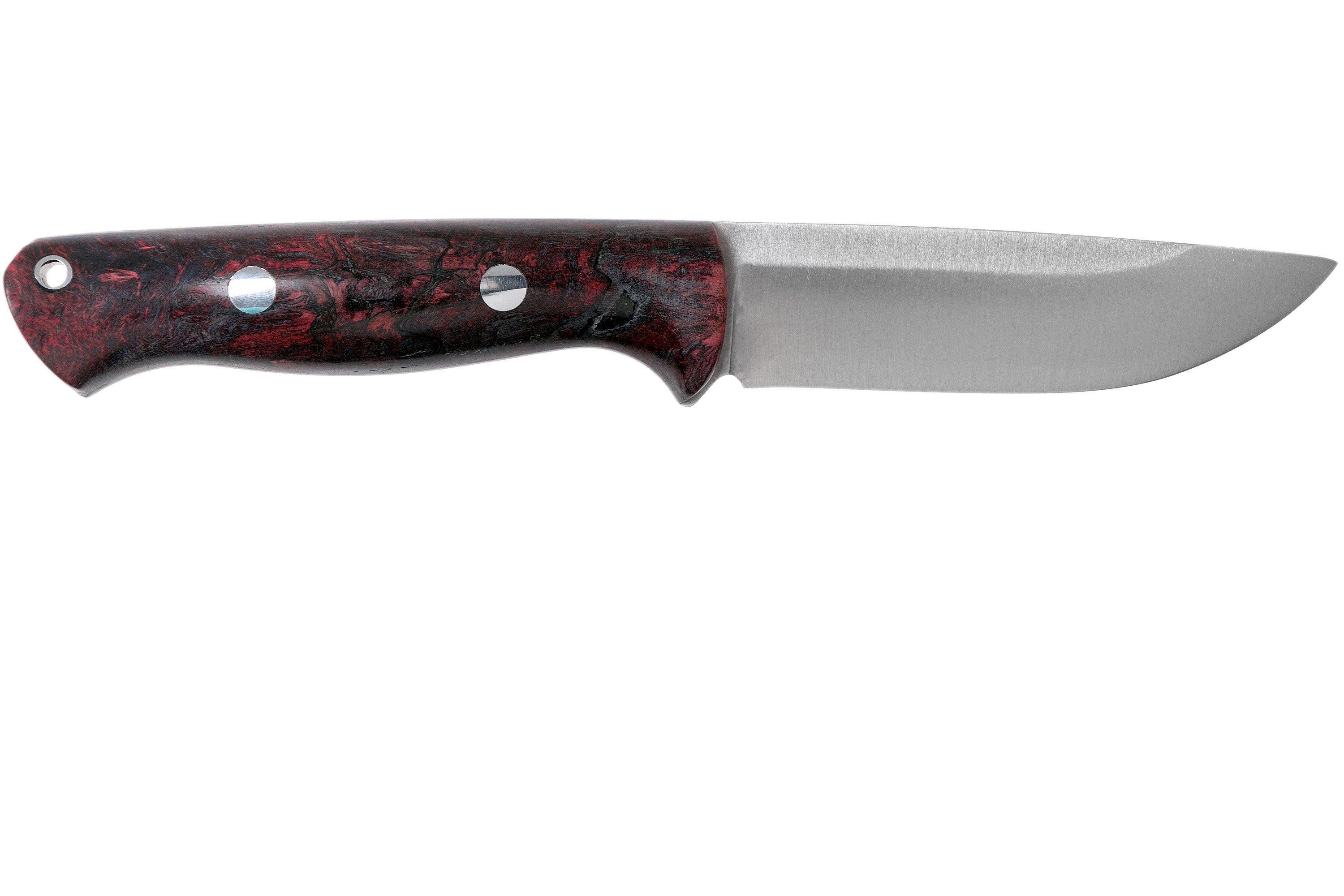 Bark River Bravo 1 CPM 3V Deep Blue & Burgundy Maple Burl Outdoor Knife ...