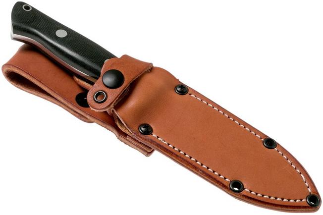 Bark River Bravo 1 LT Hunter CPM 3V, Black Canvas Micarta, brown