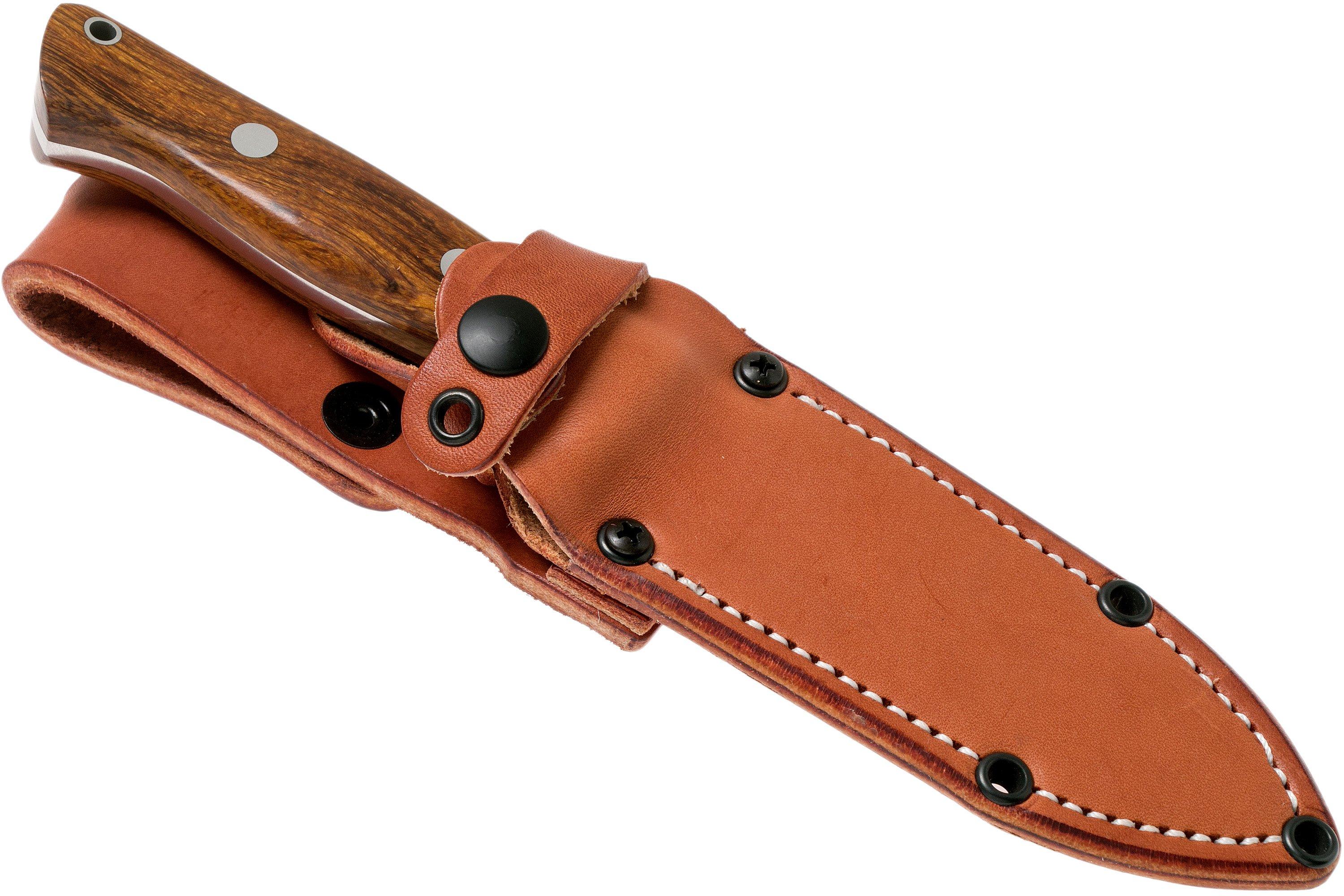 Bark River Bravo 1 LT Hunter CPM 3V, Desert Ironwood, brown sheath ...