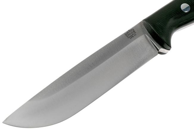 Bark River Bravo 1.5 Rampless CPM 3V Field Knife, Black Canvas