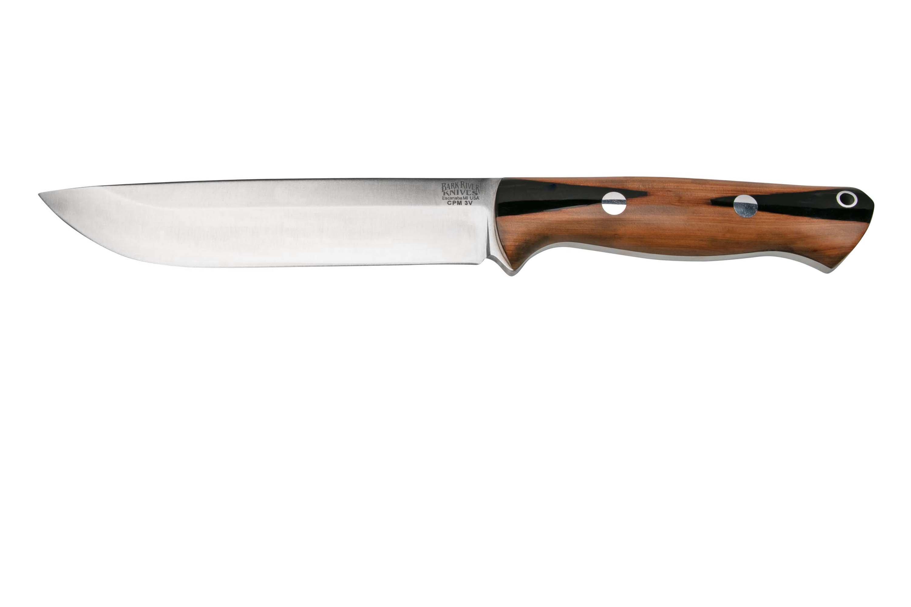 Bark River Bravo 1.5 Rampless CPM 3V Field Knife, Black Texas 
