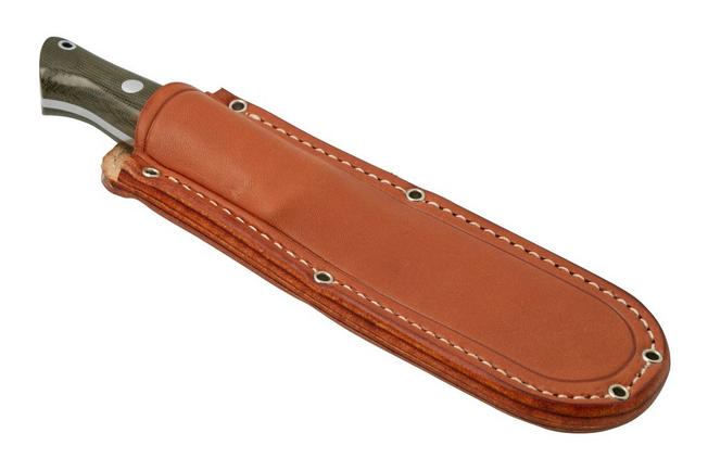 Bark River Bravo 1.2 LT CPM 3V Rampless, Green Canvas Micarta 