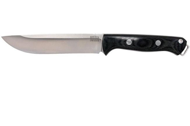 Bark River Bravo 1.5 S35VN Field Knife, Black Canvas Micarta 