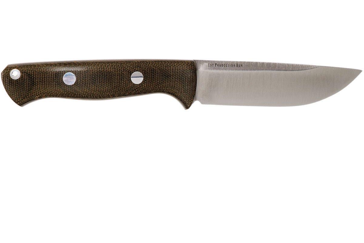 Bark River Bravo 1 LT Cru Wear, Green Canvas Micarta, Rampless 