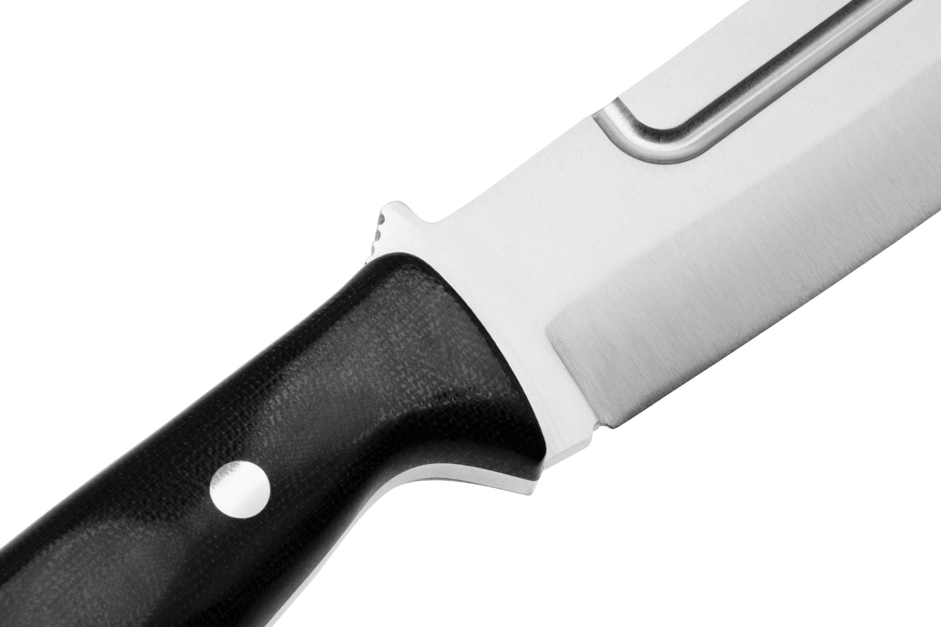 Bark River Bravo Pig Sticker CPM 154, Black Canvas Micarta 