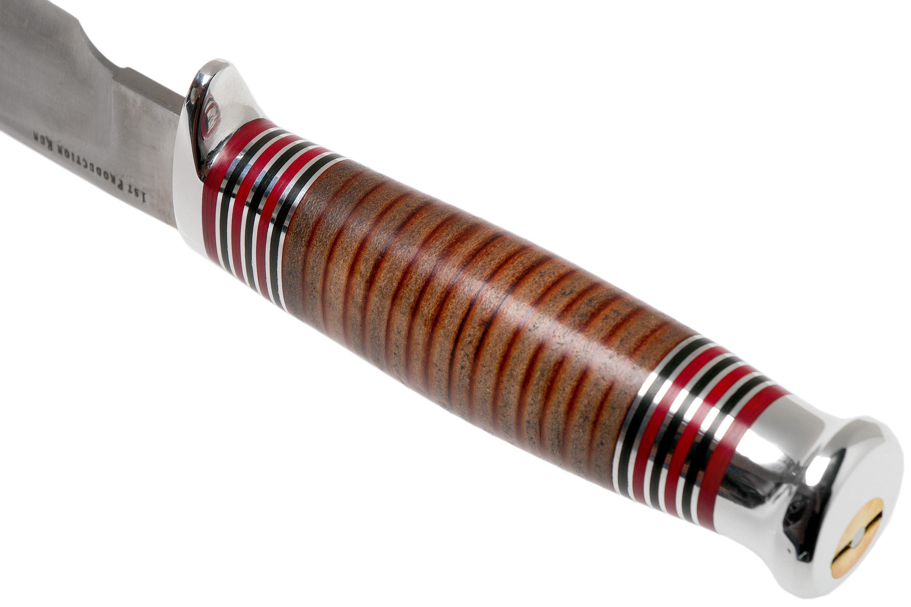 Bark River Michigan Hunter CPM Cru Wear Stacked Leather hunting knife