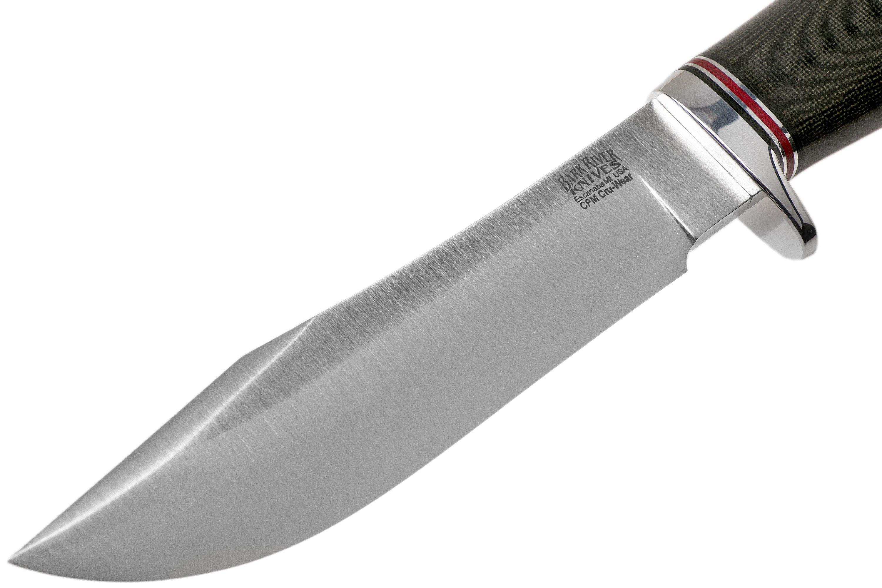 Bark River Special Hunting Knife CPM CruWear, Black Canvas Micarta