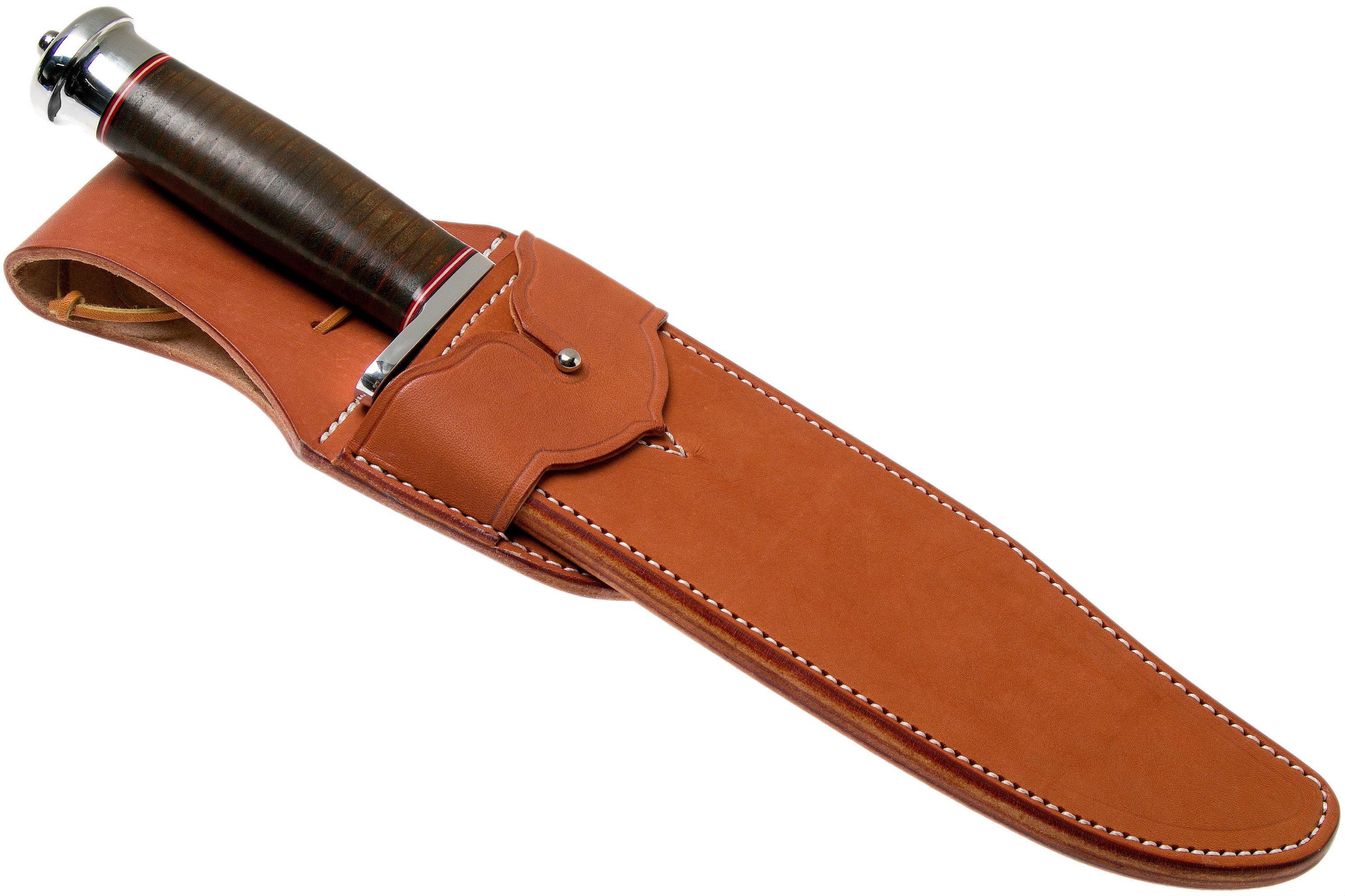 Bark River Shining Mountain Bowie A2 Aged Stacked Leather, Single Quillion  Bowie knife | Advantageously shopping at Knivesandtools.com