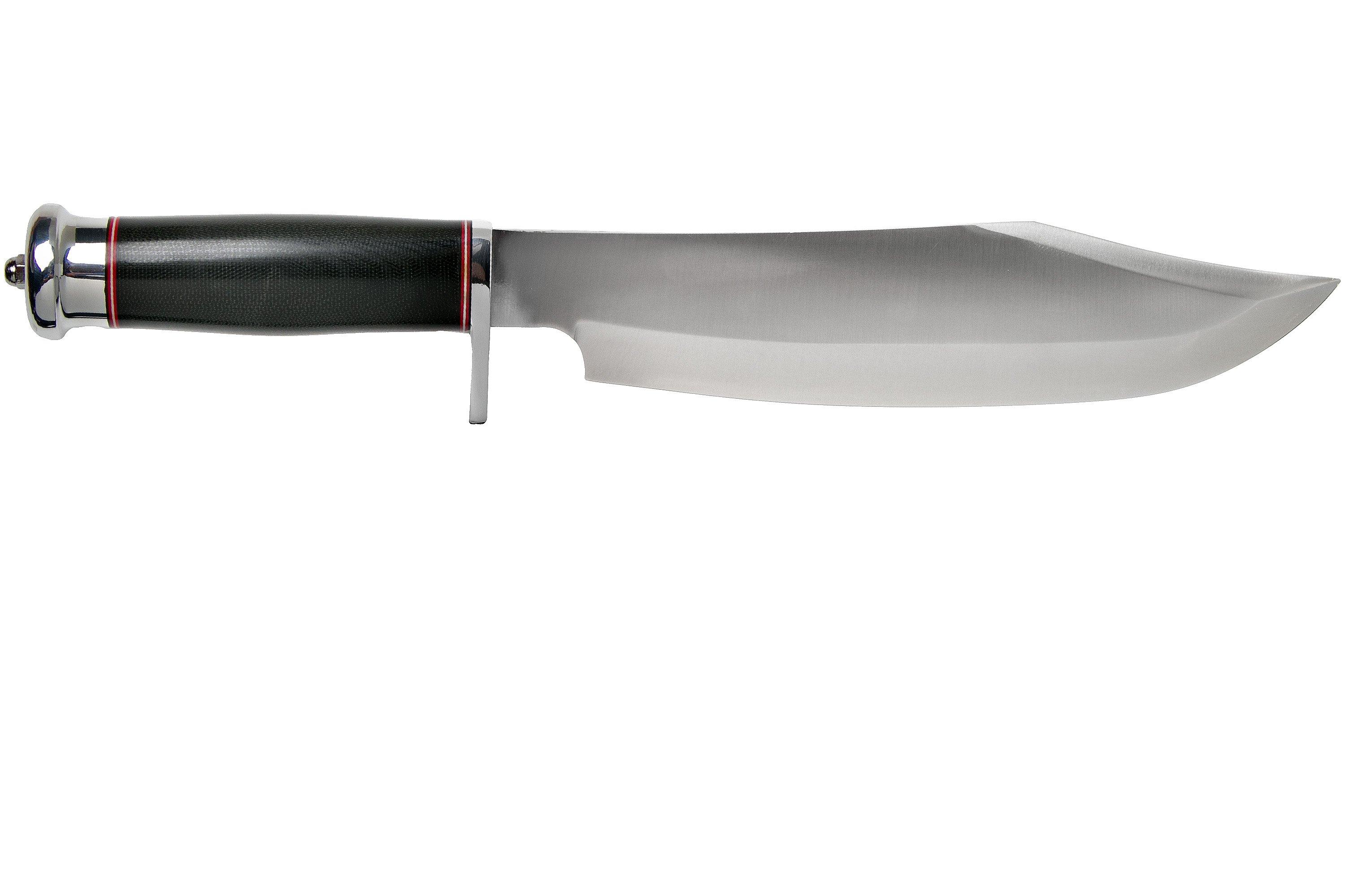 Bark River Shining Mountain Bowie A2 Black Canvas Micarta