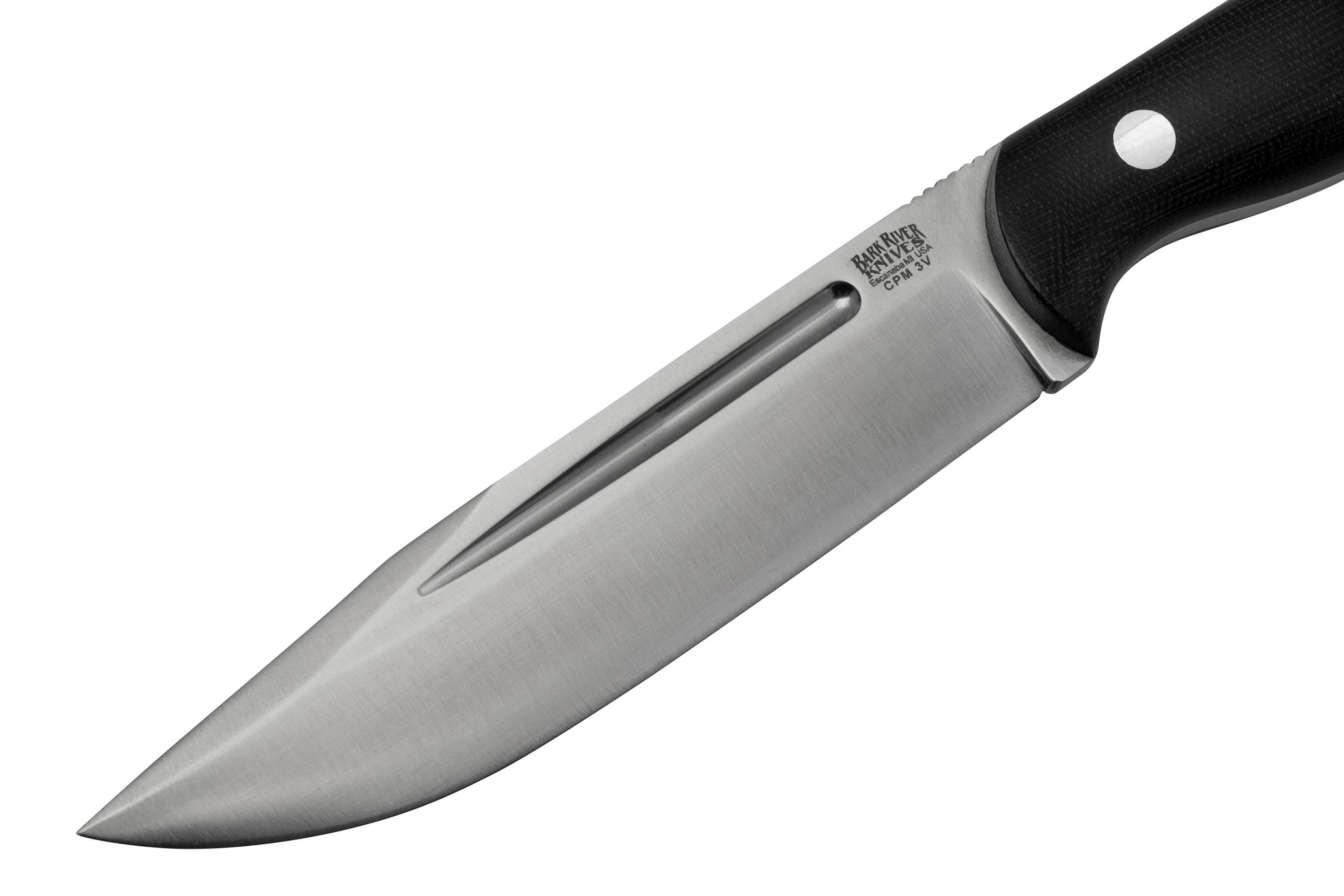Bark River Cub CPM 3V Black Canvas Micarta, bushcraft knife