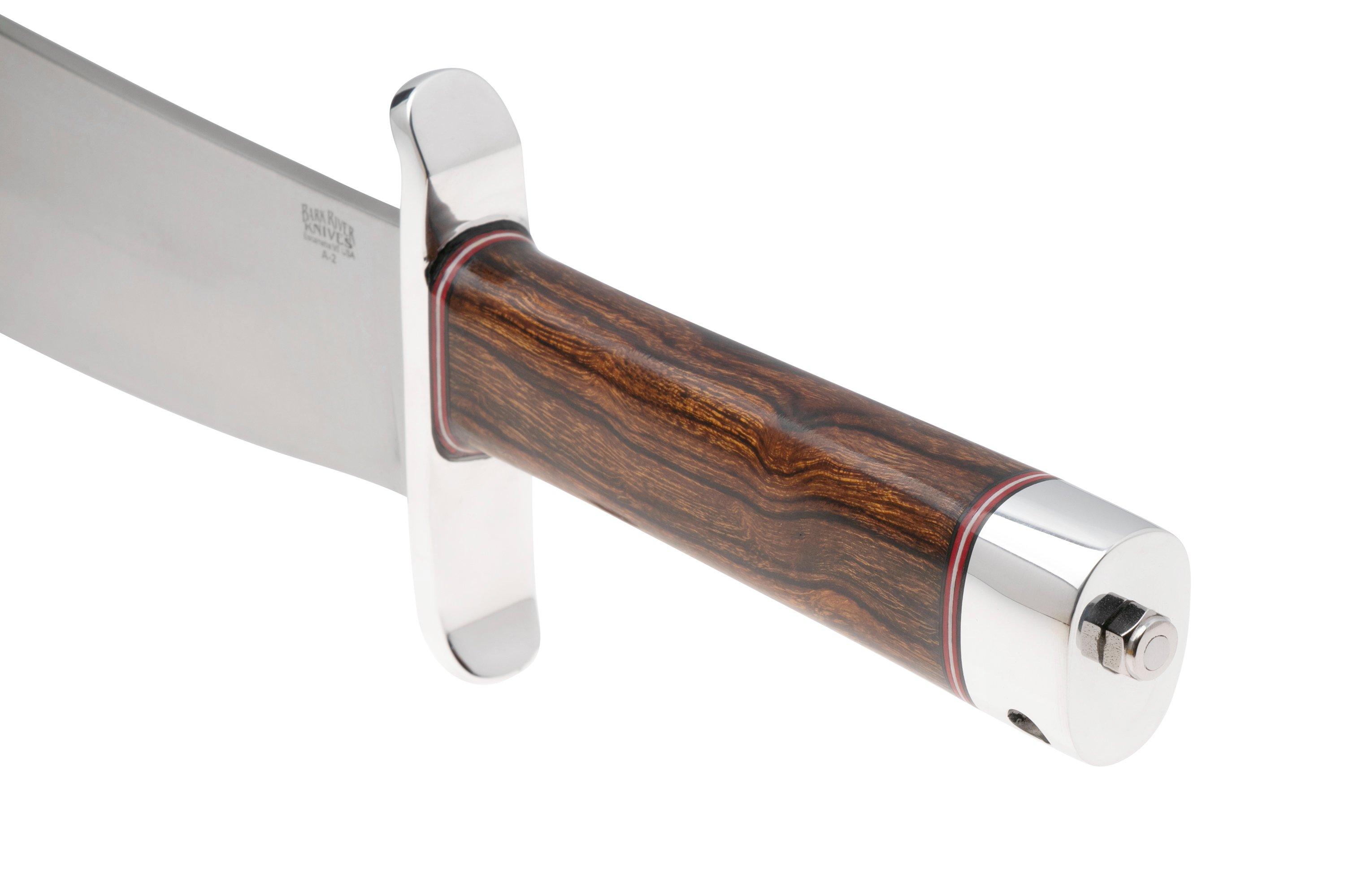 Bark River V-44 Bowie, Satin A2, Desert ironwood, Double Quillion ...