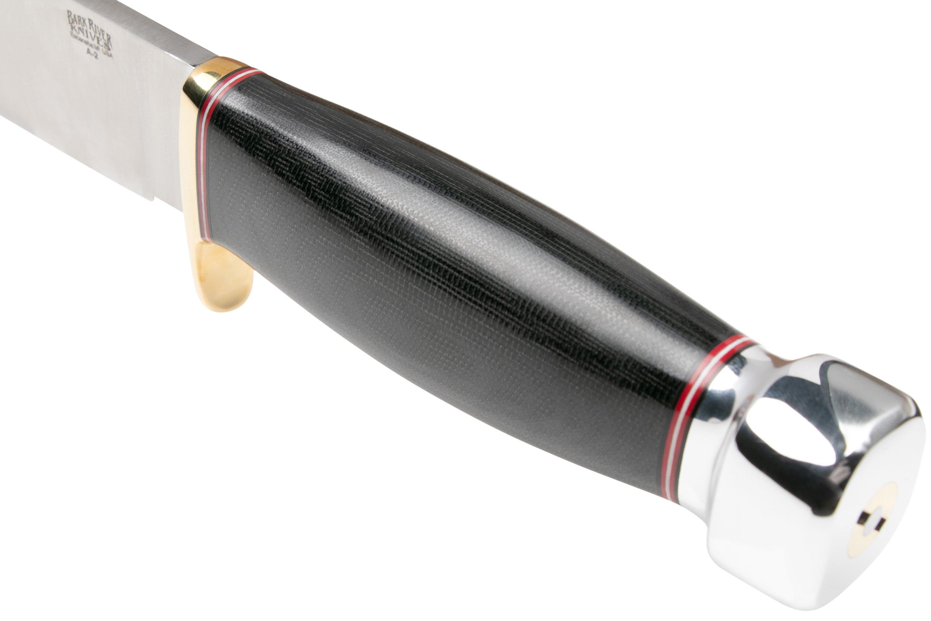 Bark River 1909 Michigan Bowie A2 Black Canvas Micarta, Single Quillion