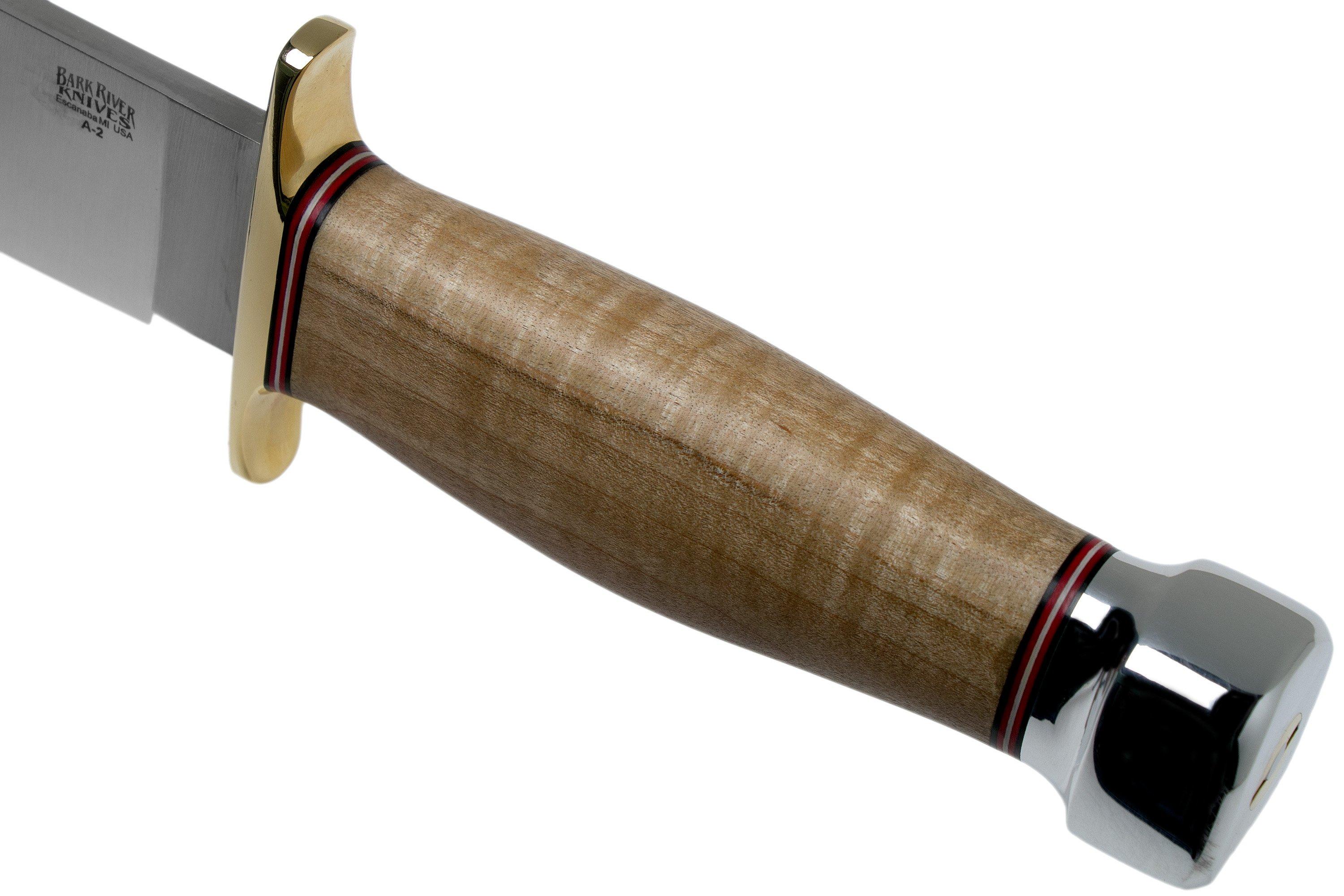 Bark River 1909 Michigan Bowie A2 Natural Curly Maple, Double Quillion