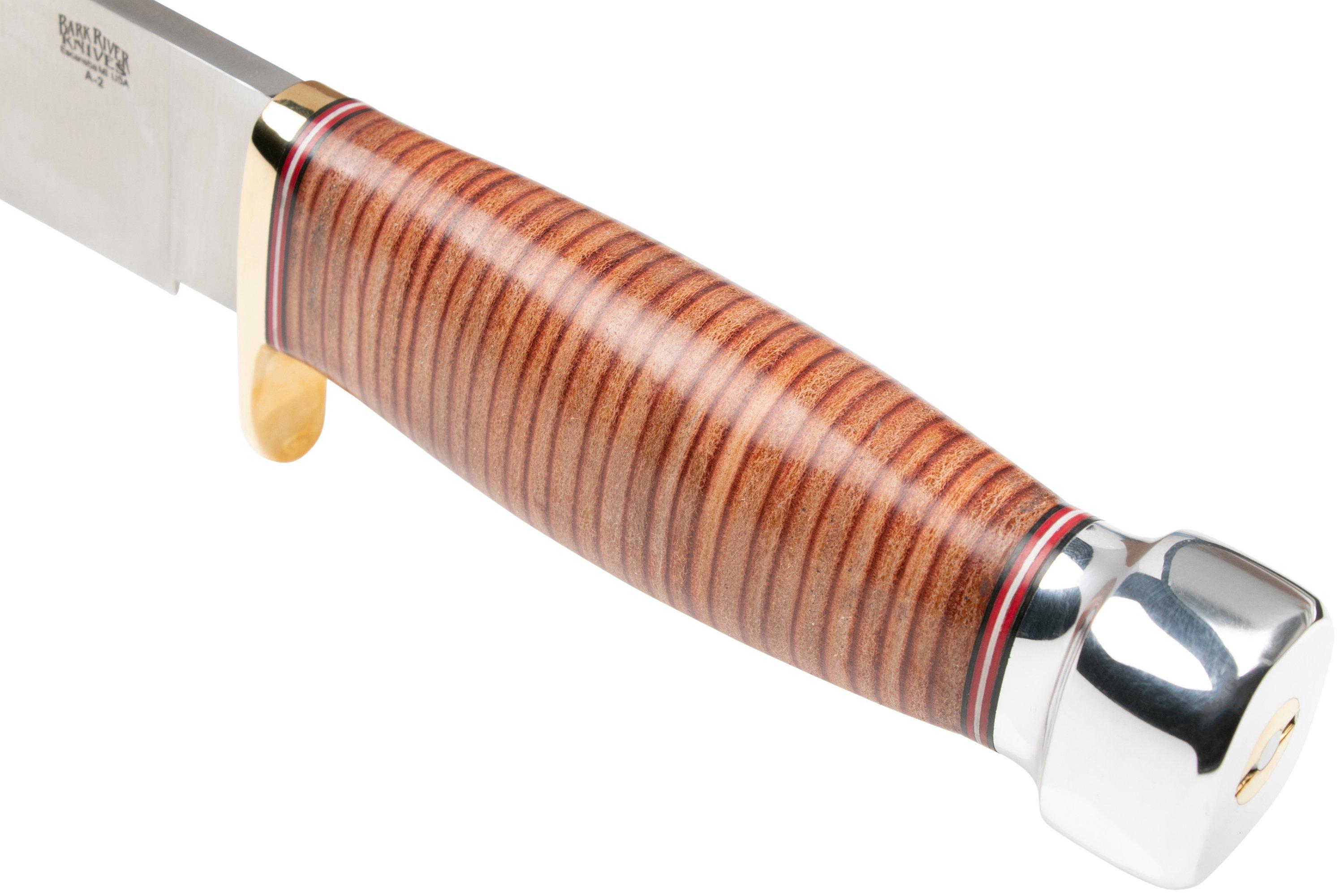 Bark River 1909 Michigan Bowie A2 Stacked Leather, Clip Point, SQ