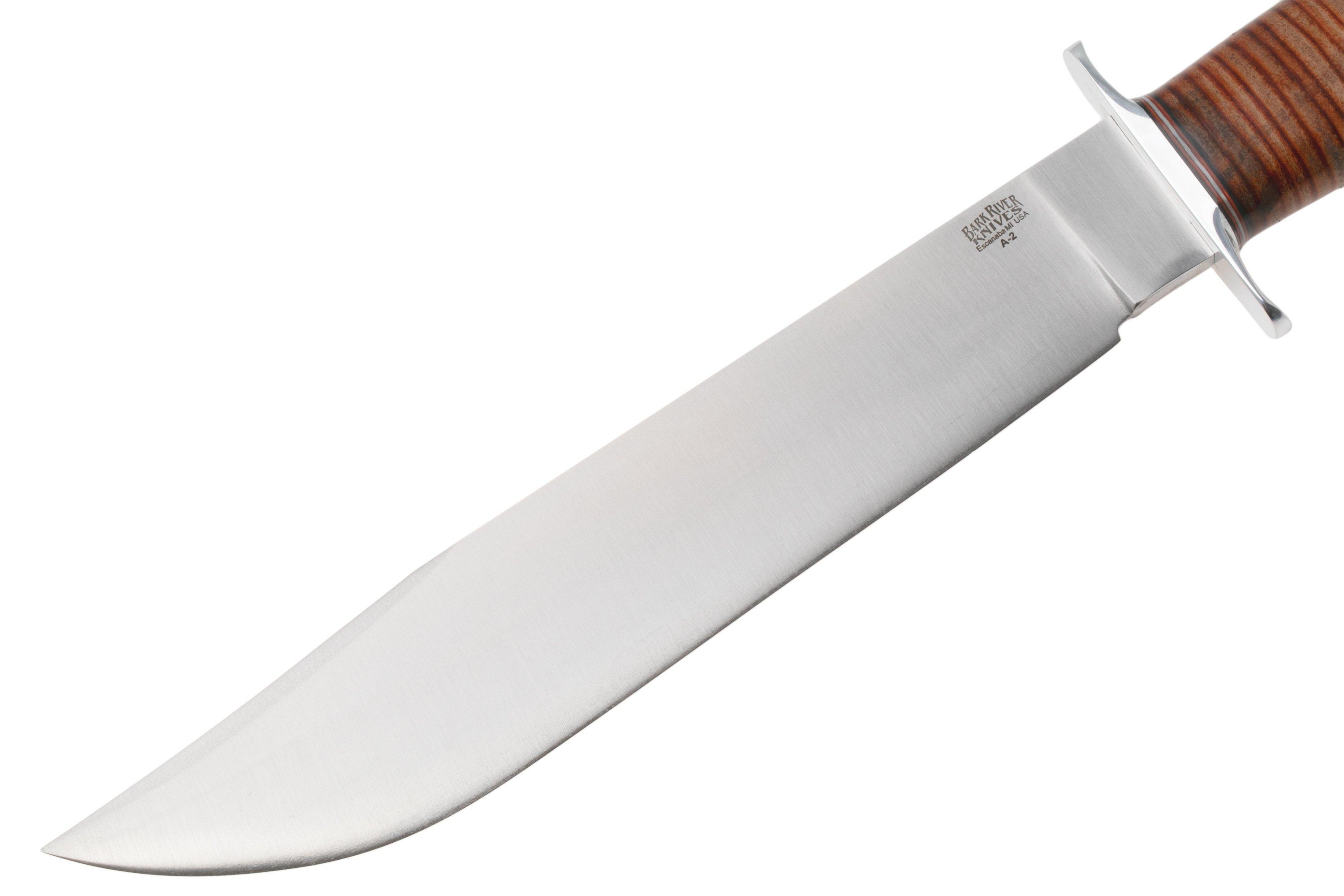 Bark River 1909 Michigan Bowie Clip Point BR-09-214 Satin A2, Stacked ...