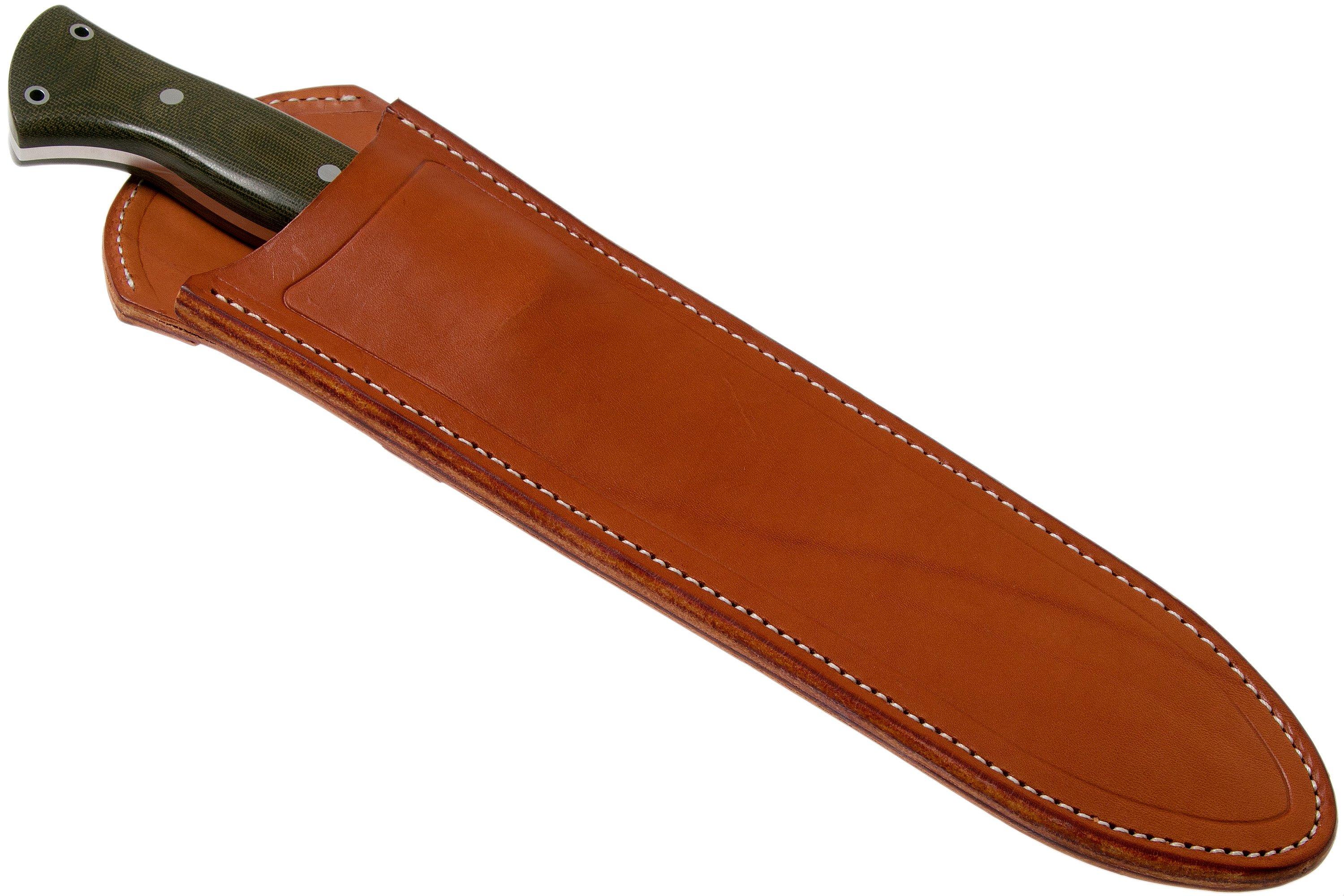 Bark River JX5 Vengeful 1 CPM 3V Green Canvas Micarta machete