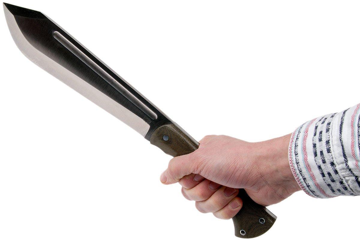 Bark River JX5 Vengeful 1 CPM 3V Green Canvas Micarta machete