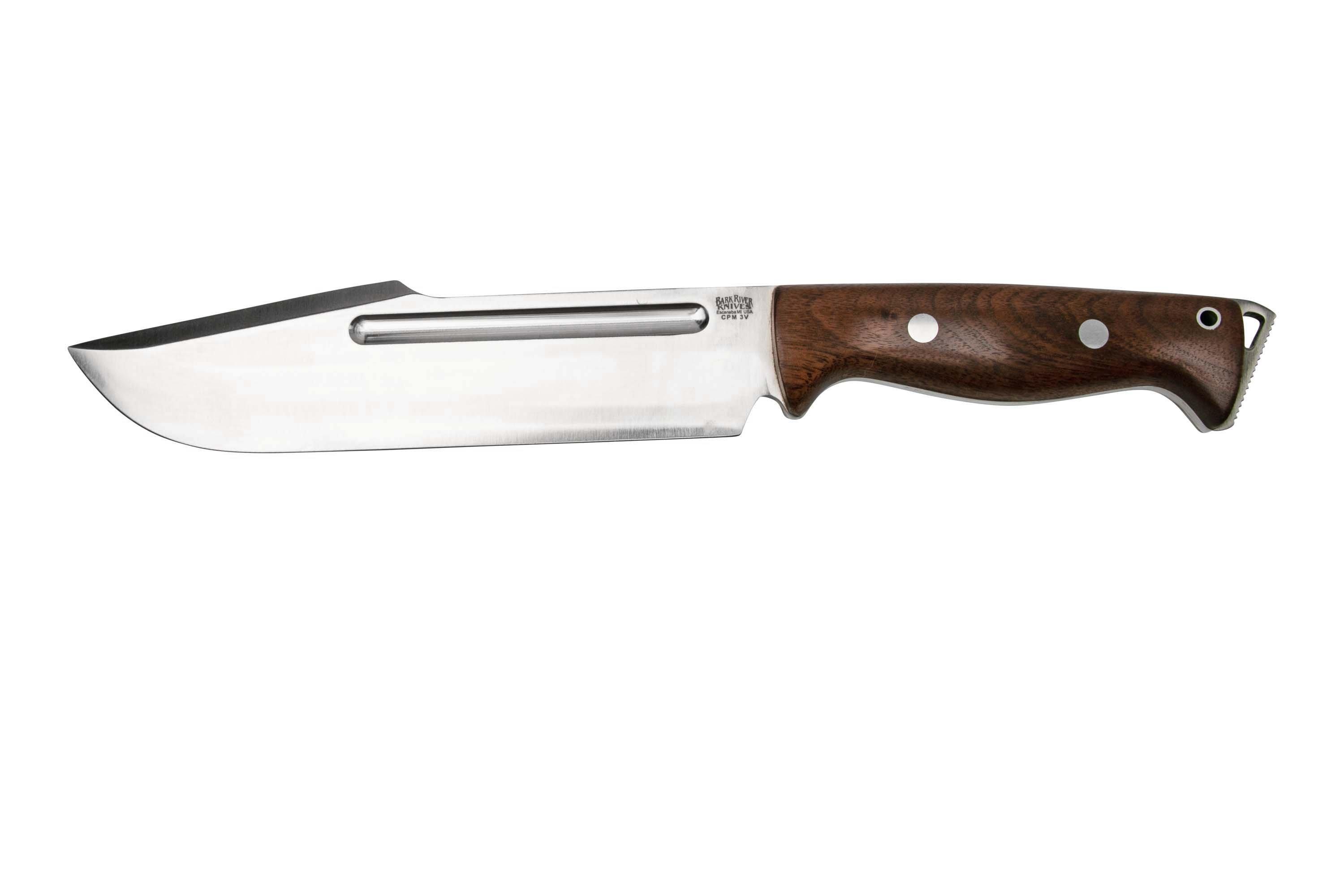 Bark River Bravo Tope Recon CPM 3V Walnut Burl Rampless