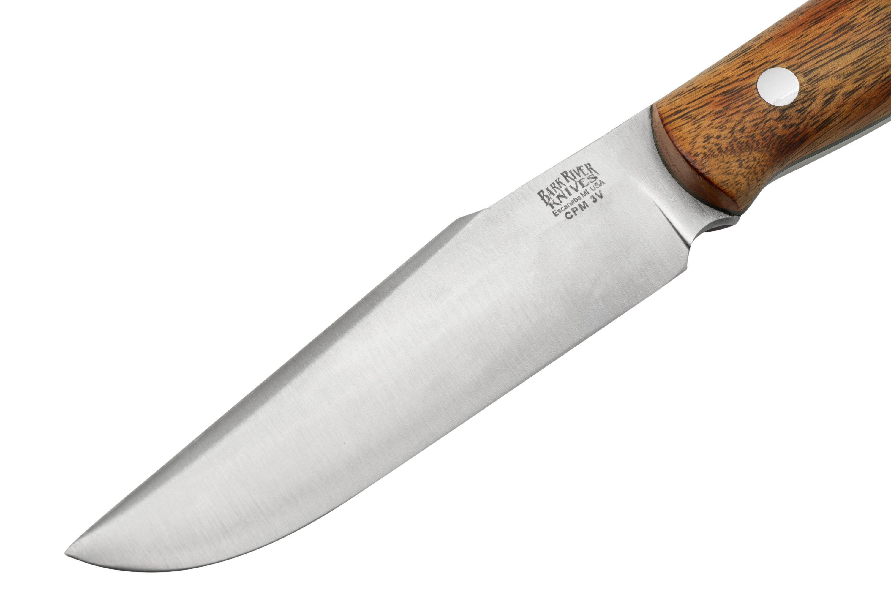 Bark River Ultra Lite Field Knife CPM 3V Osage Orange Green Liner