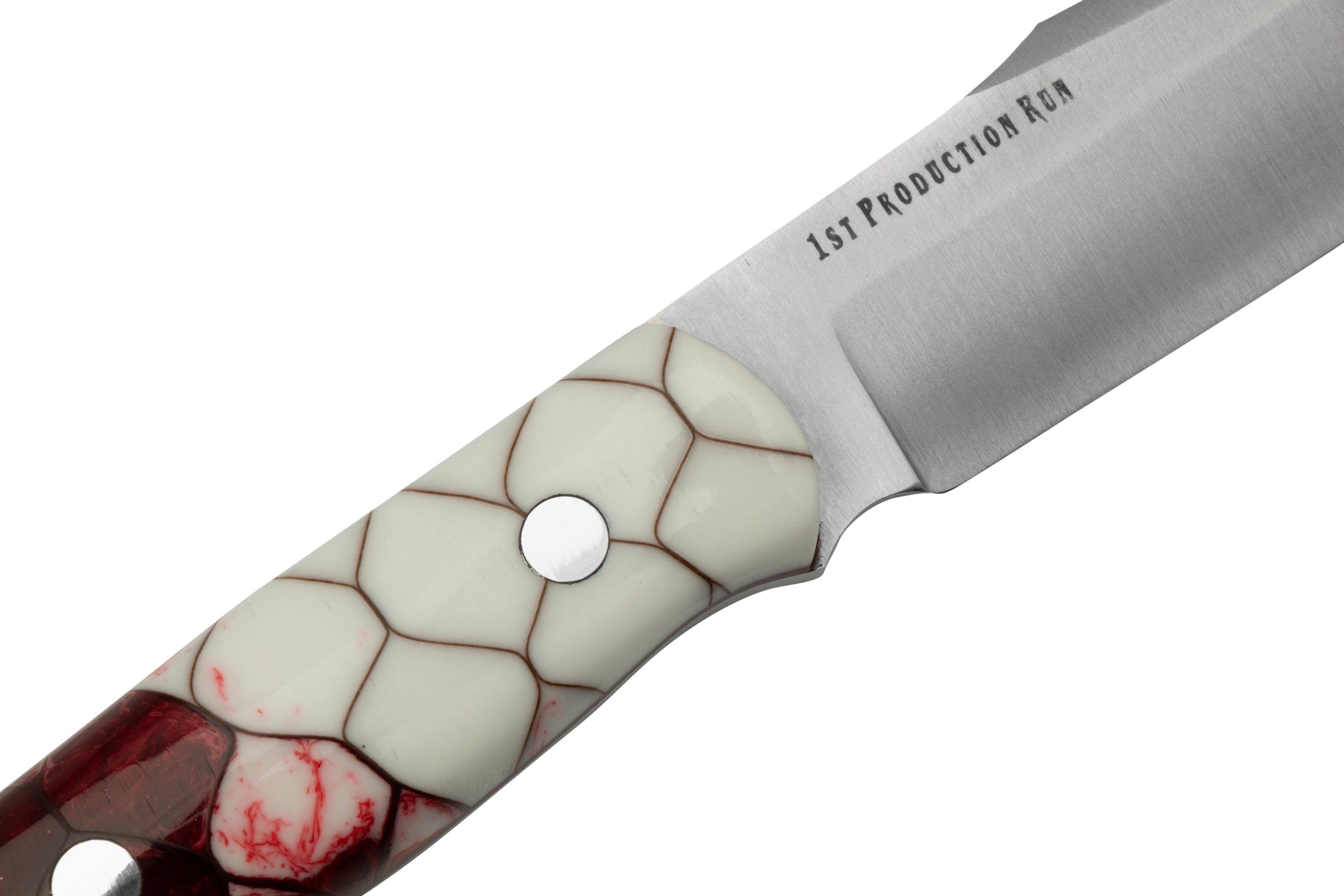 Bark River Ultra Lite Field Knife CPM 3V Ruby Frost Dragonscale Red