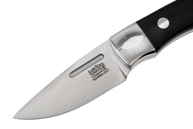 Afbeelding voor Bark River Essential CPM MagnaCut, Black Canvas Micarta, vaststaand mes
