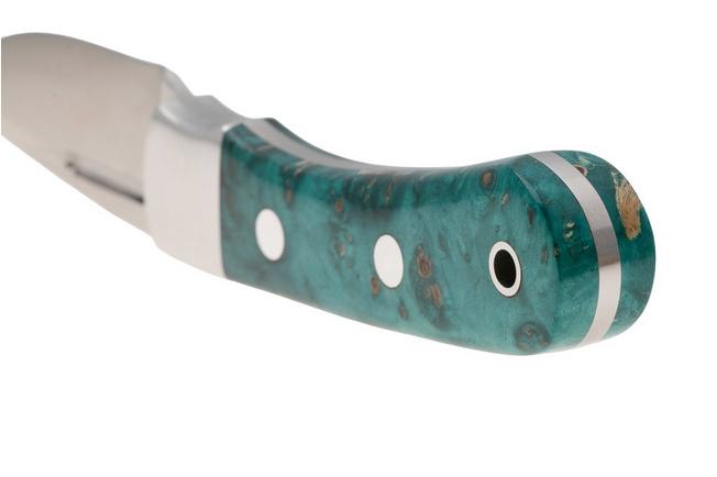 Afbeelding voor Bark River Essential CPM MagnaCut, Blue & Gold Elder Burl, vaststaand me