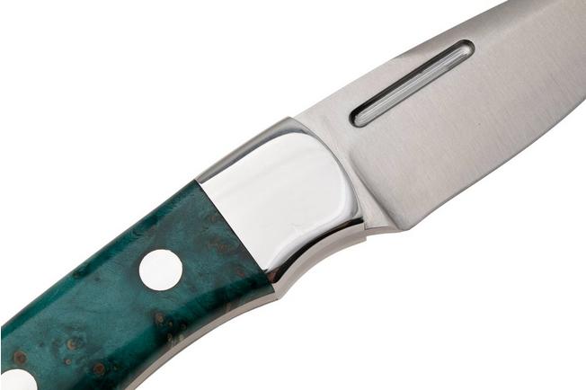 Afbeelding voor Bark River Essential CPM MagnaCut, Blue & Gold Elder Burl, vaststaand me